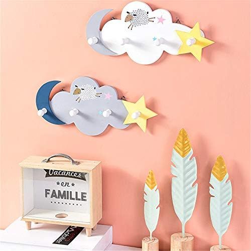  Brand: LucaSng LucaSng Childrens Coat Rack with 4 Hooks, Wall Hooks, Coat Hooks, Wall Hooks, Children’s Furniture, Coat Hooks, Childrens Room, Size approx. : 34 x 16 x 1.3 cm