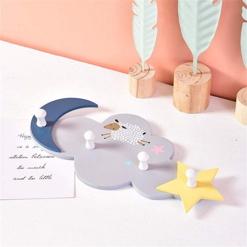  Brand: LucaSng LucaSng Childrens Coat Rack with 4 Hooks, Wall Hooks, Coat Hooks, Wall Hooks, Children’s Furniture, Coat Hooks, Childrens Room, Size approx. : 34 x 16 x 1.3 cm