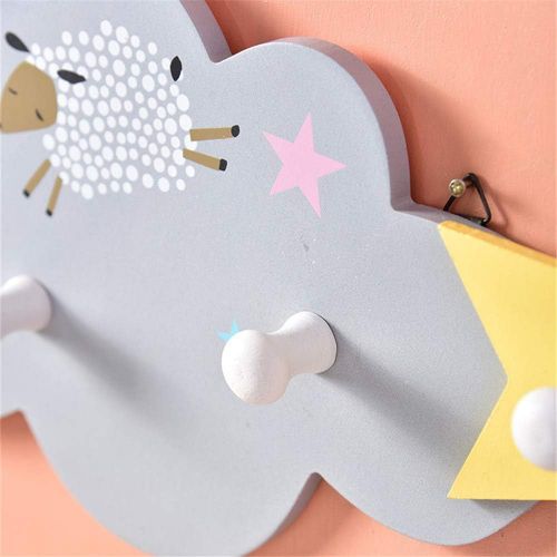  Brand: LucaSng LucaSng Childrens Coat Rack with 4 Hooks, Wall Hooks, Coat Hooks, Wall Hooks, Children’s Furniture, Coat Hooks, Childrens Room, Size approx. : 34 x 16 x 1.3 cm