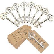 Brand: LucaSng LucaSng 50pcs Wedding Favor Antique Key Bottle Opener + Tags Guest Party Banquet Bar Baby Shower Party Guests