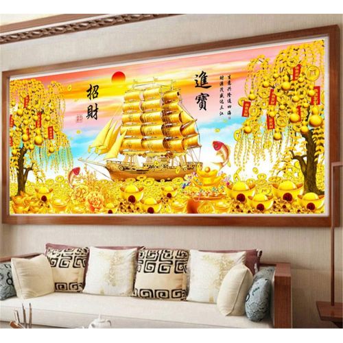  Brand: LucaSng LucaSng DIY 5D Diamond Painting DIY Crystal Rhinestone Embroidery Diamond Handmade Cross Stitch Wall Decoration, 180x70cm