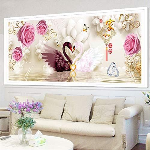  Brand: LucaSng LucaSng DIY Diamond Painting Kit with 5D Rhinestone Pictures Handmade Adhesive Picture Embroidery Painting Digital Sets Wall Decoration Full Drill, 150x60cm