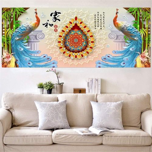  Brand: LucaSng LucaSng 5D Diamond Painting Kit Full Living Room Wall Decoration Handmade Adhesive Picture With, 150x70cm