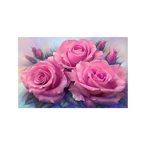  Brand: LucaSng LucaSng 5D Diamond Painting Kits, DIY Pink Stieg Flower Full Drill Painting Diamond Full Drill Large Embroidery Painting for Wall Decor, 50*80cm