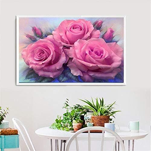  Brand: LucaSng LucaSng 5D Diamond Painting Kits, DIY Pink Stieg Flower Full Drill Painting Diamond Full Drill Large Embroidery Painting for Wall Decor, 50*80cm