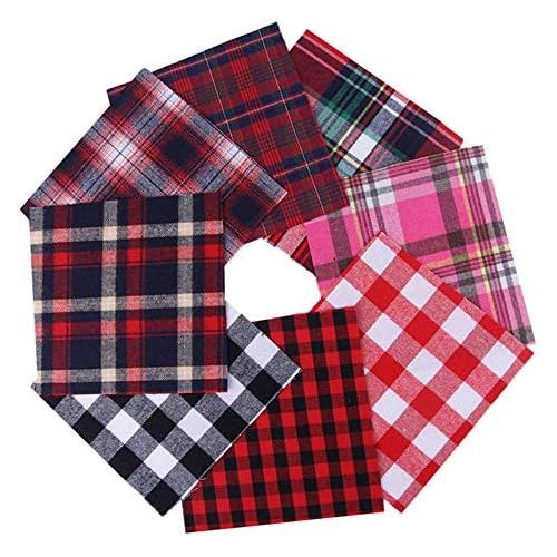  Brand: LucaSng LucaSng Pack of 8 Quilting Fabric Bundles 15 x 15 cm Colourful Cotton Fabric for Quilting Sewing Patchwork