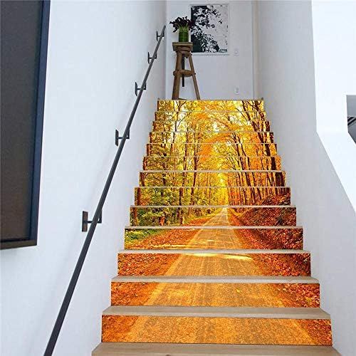  Brand: LucaSng LucaSng 3D Natural Landscape Self Adhesive Staircase Wall Painting Vinyl Decal Wallpaper Sticker 39.3 Inch x 7.08 Inch x 13 Pieces