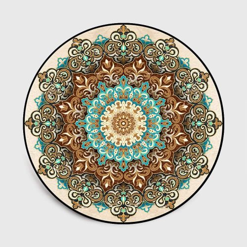  Brand: LucaSng LucaSng Vintage Ornate Round Rug Nordic Folk Style Living Room Bedroom Study Bohemian Rug