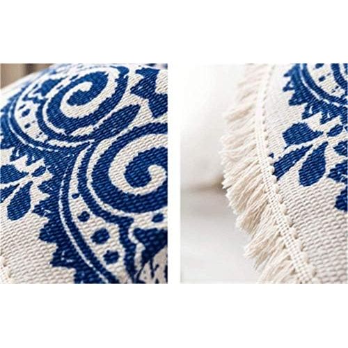  Brand: LucaSng LucaSng Cotton Rug Retro Bohemian Rugs Round Washable Rug with Tassels Ideal for Living Room Bedroom Office etc.