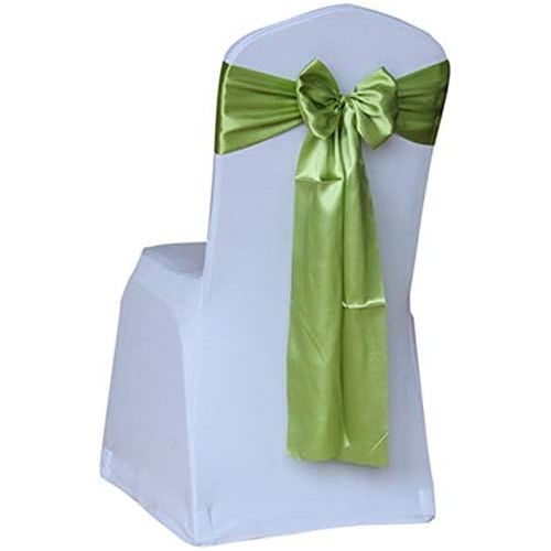  Brand: LucaSng LucaSng Elastic Wedding Decoration Multicoloured Satin Chair Cover Bow Ties for Parties, Chair Sashes with Satin Bows