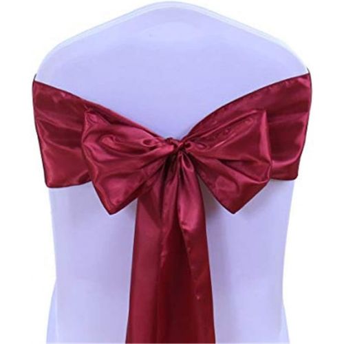  Brand: LucaSng LucaSng Elastic Wedding Decoration Multicoloured Satin Chair Cover Bow Ties for Parties, Chair Sashes with Satin Bows