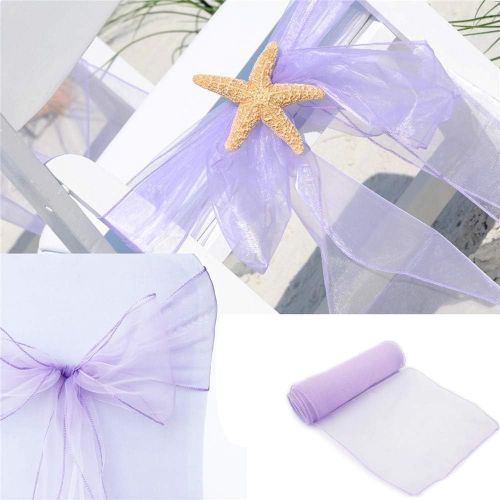  Brand: LucaSng LucaSng Organza Bow Chair Bows Chair Covers Chair Sash Wedding Banquet Party Decoration Ribbon Ribbon Anniversary