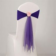 Brand: LucaSng LucaSng Elastic Chair Covers Bows with Satin Bows for Wedding Party Banquet Decorations