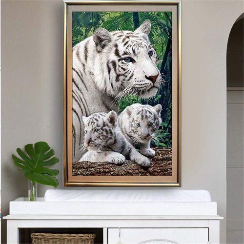  Brand: LucaSng LucaSng DIY 5D Diamond Painting,Diamonds Painting Embroidery Cross Stitch Tiger Arts Craft for Home Wall Decor Full Cover