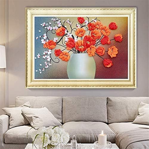  Brand: LucaSng LucaSng DIY 5D Diamond Painting Set Flower Vase Full Drill Crystal Rhinestone Embroidery Crystal Cross Stitch Picture Canvas Wall Decoration, 70 x 100 cm