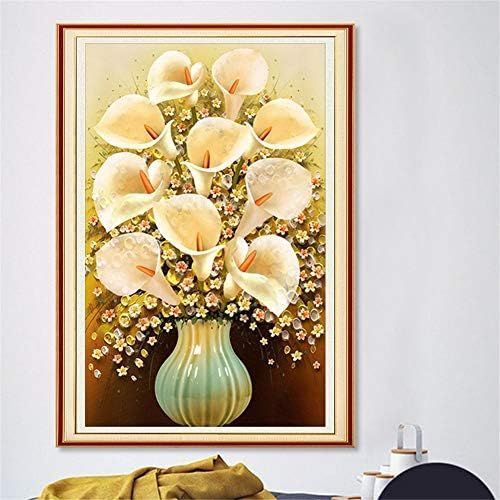  Brand: LucaSng LucaSng DIY 5D Diamond Painting, Calla Lily Flower Vase Full Crystal Rhinestone Embroidery Large Pictures for Home Wall Decor