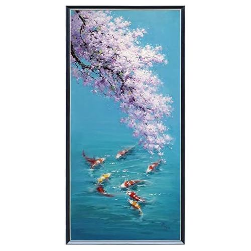  Brand: LucaSng LucaSng DIY 5D Diamond Painting Diamond Painting, Cherry Tree Fish Cherry Blossom, Full Drill Diamond Set Drawing Large Embroidery Wall Decoration, 70 X 140 CM