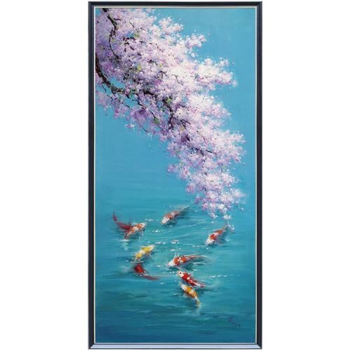  Brand: LucaSng LucaSng DIY 5D Diamond Painting Diamond Painting, Cherry Tree Fish Cherry Blossom, Full Drill Diamond Set Drawing Large Embroidery Wall Decoration, 70 X 140 CM