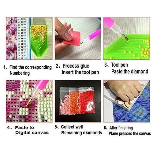  Brand: LucaSng LucaSng DIY 5D Diamond Painting Kit, Full Drill Persimmon Rhinestone Pictures Handmade Adhesive Picture Embroidery Painting Digital Sets Wall Decoration, 100 x 70 cm