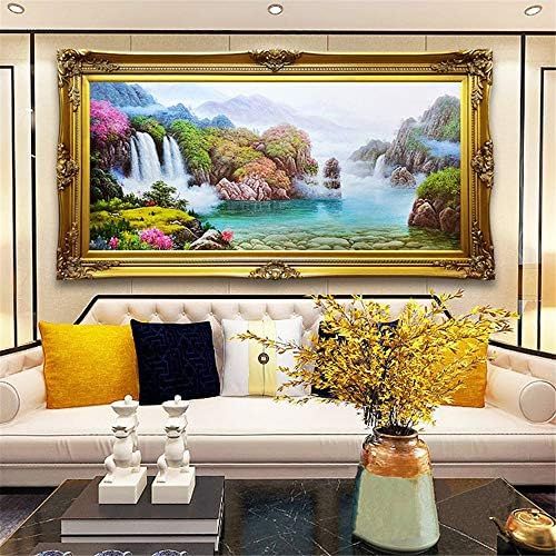  Brand: LucaSng LucaSng Diamond Painting 5D Diamond Painting Lake Landscape Embroidery Rhinestone Painting DIY Cross Stitch Home Decor Full Drill 55 x 70 cm