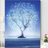Brand: LucaSng LucaSng 5D DIY Diamond Painting, 50 x 80 cm, Blue Fantasy Tree Diamond Painting Mosaic by Numbers Cross Stitch Craft for Home Wall Deocr