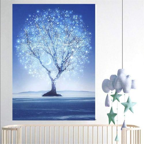  Brand: LucaSng LucaSng 5D DIY Diamond Painting, 50 x 80 cm, Blue Fantasy Tree Diamond Painting Mosaic by Numbers Cross Stitch Craft for Home Wall Deocr