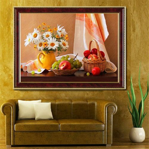  Brand: LucaSng LucaSng 5D DIY Diamond Painting Full Drill Diamant-Malerei - Obst und Blumen - Crystal Strass Stickerei Kreuzstich Mosaik Handwerk Wand-Dekoration (60 x 40 cm)