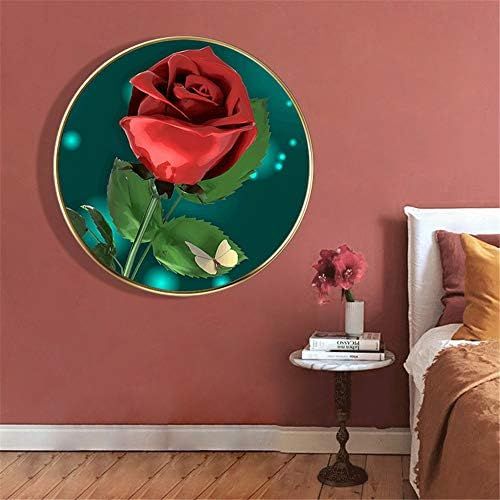  Brand: LucaSng LucaSng Diamond Painting Set,Rose Flower,5D Diamond Painting Set Full Embroidery Pictures DIY Crystal Embroidery Cross Stitch Arts Craft Decor