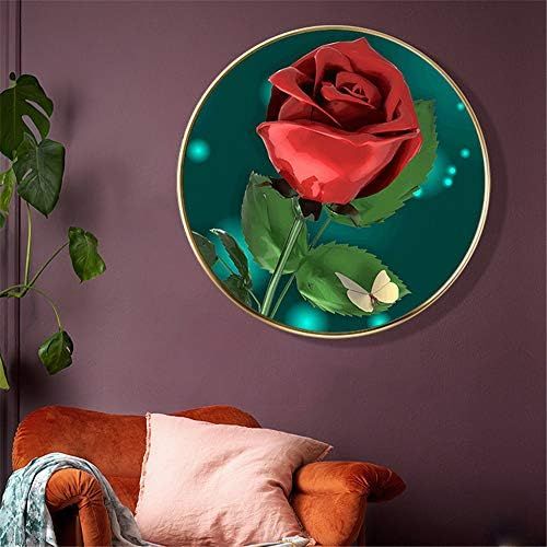  Brand: LucaSng LucaSng Diamond Painting Set,Rose Flower,5D Diamond Painting Set Full Embroidery Pictures DIY Crystal Embroidery Cross Stitch Arts Craft Decor