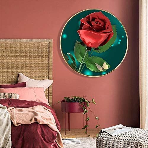  Brand: LucaSng LucaSng Diamond Painting Set,Rose Flower,5D Diamond Painting Set Full Embroidery Pictures DIY Crystal Embroidery Cross Stitch Arts Craft Decor