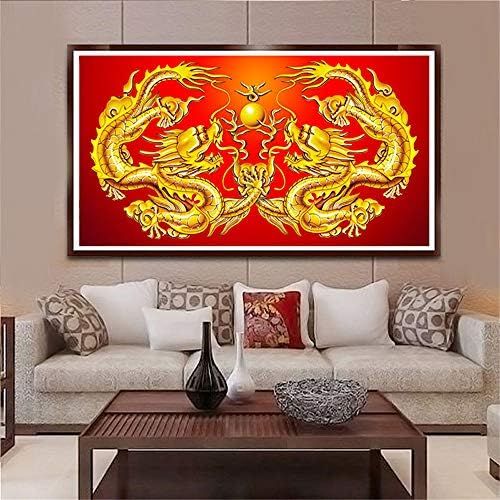  Brand: LucaSng LucaSng 5D DIY Diamond Painting Kits for Adults Children Dragon Diamond Painting Embroidery Craft Full Drill Large Images for Home Wall Decor 100 x 60 cm