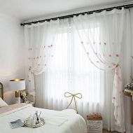 Brand: LucaSng LucaSng Set of 2 Transparent Voile Curtain Transparent Window Curtain Living Room Bedroom