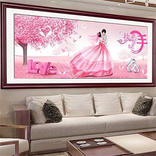  Brand: LucaSng LucaSng 5D Diamond Painting Full Drill Set DIY Diamond Painting Painting Pictures Large Cross Stitch Decoration for Home Wall Decor Love Marriage, 150*70cm