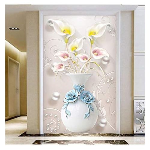  Brand: LucaSng LucaSng DIY 5D Diamond Painting Kit, Calla Lily Flowers in Vase Diamond Painting Rhinestones Rhinestone Embroidery Handmade Adhesive Picture Arts Craft, 60 X 95 cm