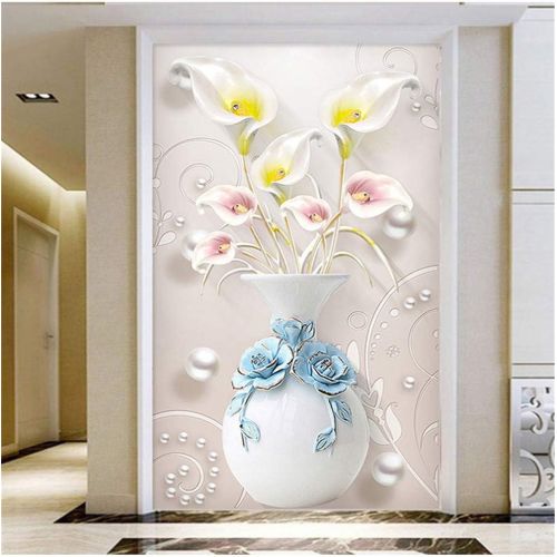  Brand: LucaSng LucaSng DIY 5D Diamond Painting Kit, Calla Lily Flowers in Vase Diamond Painting Rhinestones Rhinestone Embroidery Handmade Adhesive Picture Arts Craft, 60 X 95 cm