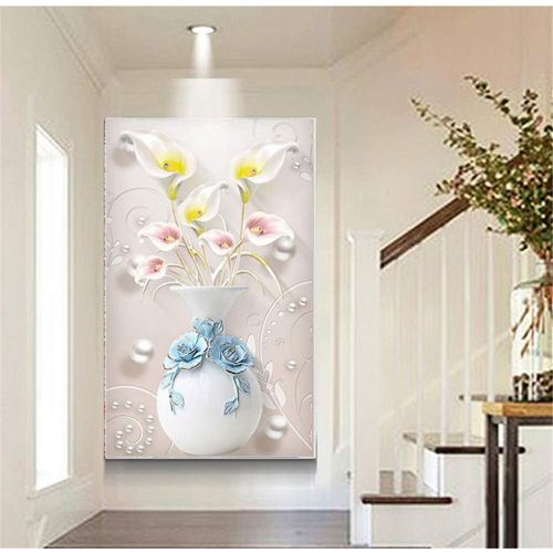  Brand: LucaSng LucaSng DIY 5D Diamond Painting Kit, Calla Lily Flowers in Vase Diamond Painting Rhinestones Rhinestone Embroidery Handmade Adhesive Picture Arts Craft, 60 X 95 cm