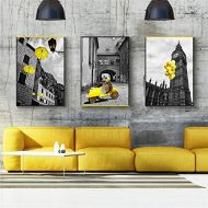 Brand: LucaSng LucaSng Set of 3 Design Poster Wall Pictures Black and White Architectural Umbrella Without Frame Wall Picture Print Pictures Art Poster Decoration for Living Room