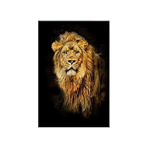  Brand: LucaSng LucaSng Set of 3 Design Wall Pictures Animal Lion Tiger Leopard Without Frame Wall Art Print Pictures Art Poster Decoration for Living Room