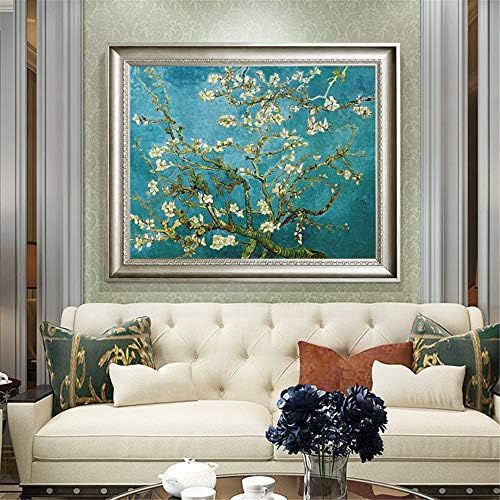  Brand: LucaSng LucaSng 5D Diamond Painting Set Mosaic Adhesive Pictures Adult Apricot Blossom DIY Diamond Painting by Numbers Cross Stitch Embroidery Pictures for Home Wall Decor