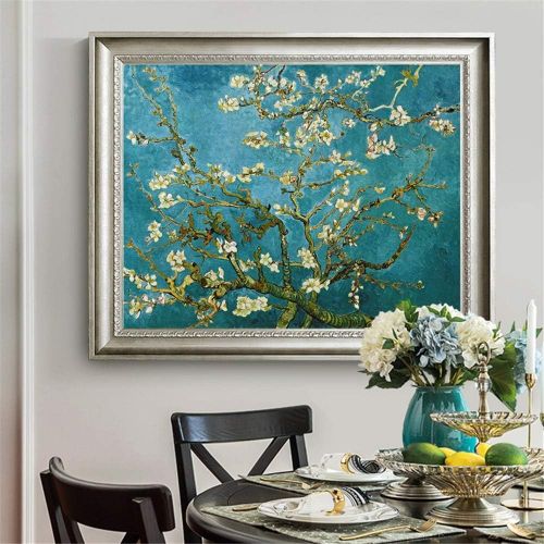  Brand: LucaSng LucaSng 5D Diamond Painting Set Mosaic Adhesive Pictures Adult Apricot Blossom DIY Diamond Painting by Numbers Cross Stitch Embroidery Pictures for Home Wall Decor