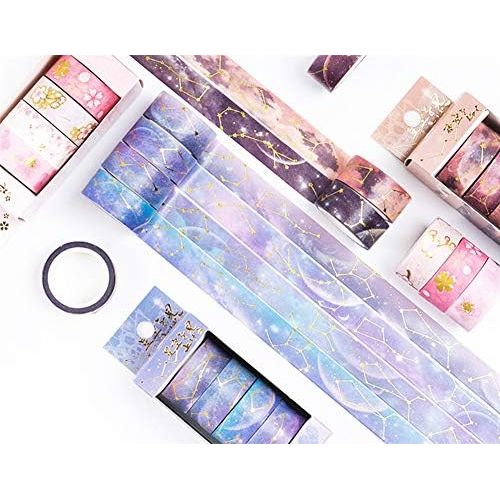  Brand: LucaSng LucaSng Washi Tape Set, 12 Rollen, Masking Tape Sternenhimmel Sternbild Kirschbluete Klebebander Set Dekoband fuer DIY Scrapbooking Journal