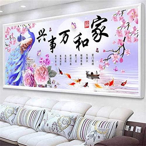  Brand: LucaSng LucaSng DIY 5D Diamant Painting Malerei Full Diamond Kit Kristall Malerei Voll Bohren Strass Stickerei Bilder Wohnzimmer Dekor Wand Aufkleber (150 * 60cm)