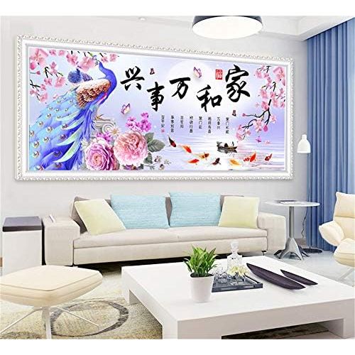  Brand: LucaSng LucaSng DIY 5D Diamant Painting Malerei Full Diamond Kit Kristall Malerei Voll Bohren Strass Stickerei Bilder Wohnzimmer Dekor Wand Aufkleber (150 * 60cm)