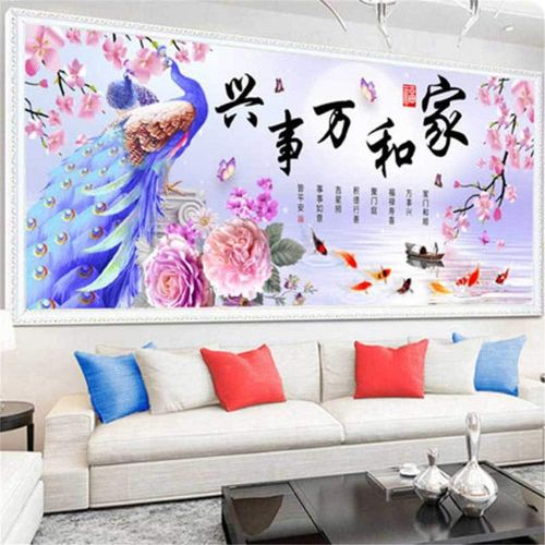  Brand: LucaSng LucaSng DIY 5D Diamant Painting Malerei Full Diamond Kit Kristall Malerei Voll Bohren Strass Stickerei Bilder Wohnzimmer Dekor Wand Aufkleber (150 * 60cm)