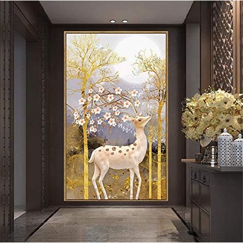  Brand: LucaSng LucaSng 5D Diamond Painting, DIY Diamond Painting Set - Stag - Full Drill Diamond Painting Kit Rhinestone Embroidery Cross Stitch Art Craft Wall Decoration, 80 x 150 cm