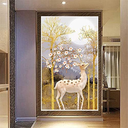  Brand: LucaSng LucaSng 5D Diamond Painting, DIY Diamond Painting Set - Stag - Full Drill Diamond Painting Kit Rhinestone Embroidery Cross Stitch Art Craft Wall Decoration, 80 x 150 cm