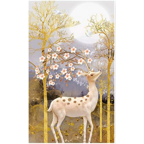  Brand: LucaSng LucaSng 5D Diamond Painting, DIY Diamond Painting Set - Stag - Full Drill Diamond Painting Kit Rhinestone Embroidery Cross Stitch Art Craft Wall Decoration, 80 x 150 cm