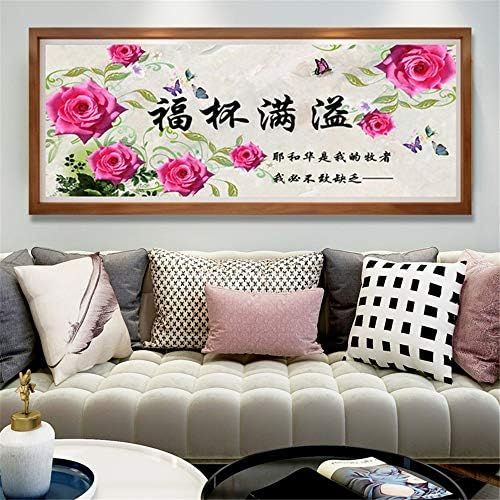  Brand: LucaSng LucaSng 5D Diamond Painting Set Full Drill - Flowers Diamonds Painting Large Pictures DIY Handmade Adhesive Picture Cross Stitch Wall Decoration