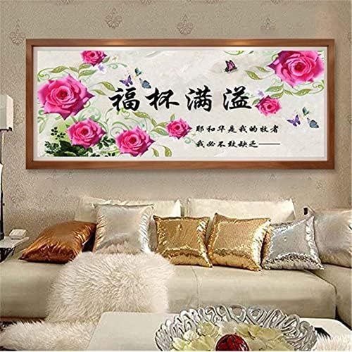  Brand: LucaSng LucaSng 5D Diamond Painting Set Full Drill - Flowers Diamonds Painting Large Pictures DIY Handmade Adhesive Picture Cross Stitch Wall Decoration
