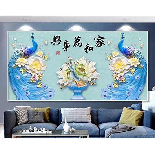  Brand: LucaSng LucaSng DIY 5D Diamond Embroidery Paintings, Diamond Painting Embroidery Kit, Peacock Cross Stitch Arts Craft Full Images Large for Home Wall Decor